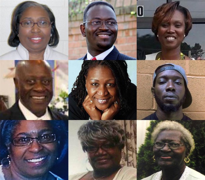 The nine victims killed in the church shooting in Charleston, South Carolina (l-r) The victims were Cynthia Hurd, Rev. Clementa Pinckney, Rev. Sharonda Coleman-Singleton, Rev. Daniel Simmons, Rev. DePayne Middleton-Doctor, Tywanza Sanders, Myra Thompson, Ethel Lance and Susie Jackson. (courtesy photo)