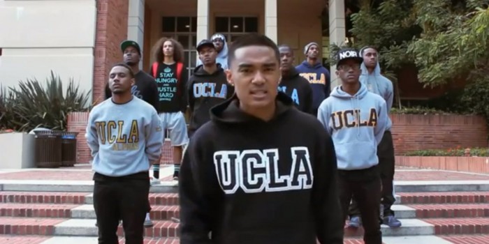  A group of UCLA students, led by Sy Stokes, posted a video on YouTube two years ago, voicing their concerns about the number of black students on campus.  This year, admission stats for the upcoming fall 2015 semester show that among in-state students, 42.3 percent of the freshmen are Asian-American, 24.3 percent are white, 22.4 percent are Latino and 4.8 percent are black. (photo courtesy of YouTube)