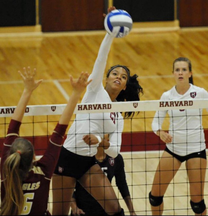 The Ivy League Conference named Cornelius #21 the Rookie of the Week on Sept. 22 (Courtesy of Harvard Woman's Volleyball)