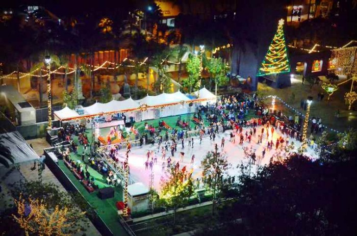 Overview rink at dusk