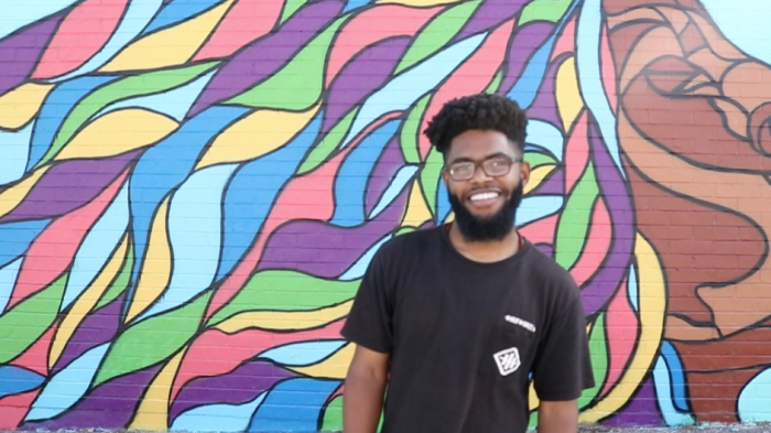 Mural contributor Lonnie Wade talks growing up near the once desolate area on 54th and Crenshaw. 