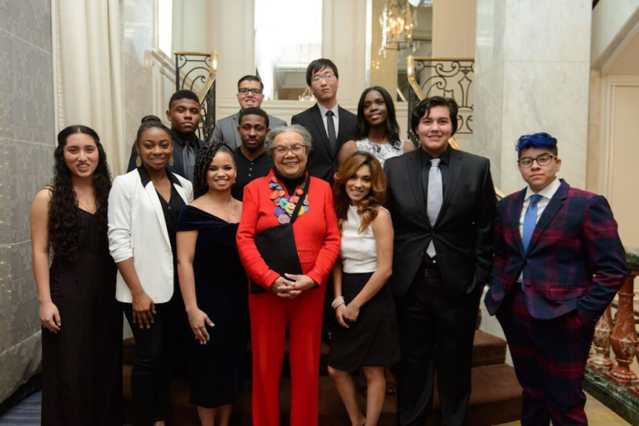 Marin Wright Edelman with current and past honorees. (Courtesy  Photo)