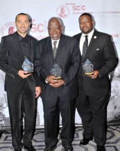 2Jesse Williams, actor/activist 2016 Drum Major for Justice Award Recipient; Activists Robert Singleton 2015 Rosa Parks Humanitarian Award Recipient and Rev. K. W. Tuloss, 2015 Rev. Dr. Thomas Kilgore, Jr. Prophetic Witness Award Recipient Courtesy Photo