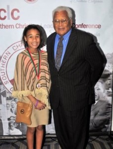 Maya Holland, the Youth Speech Contest Winner and Rev. Lawson Courtesy Photo