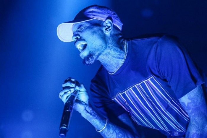 In this Friday, Dec. 18, 2015 file photo, Chris Brown performs at the Hollywood Palladium in Los Angeles. Las Vegas police are investigating an allegation of battery against R&B singer Chris Brown. Lt. Jeff Goodwin said authorities received a call Saturday, Jan. 2, 2016, about the alleged battery at the Palms Casino Resort. (Photo by Rich Fury/Invision/AP, File)