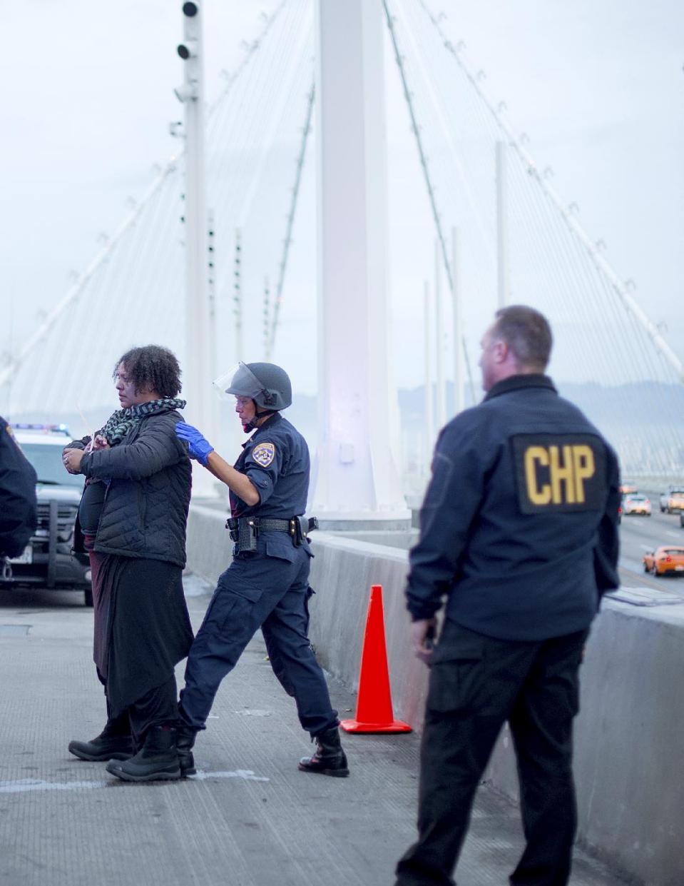 MLK Day protesters block 1 span of SF-Oakland Bay Bridge