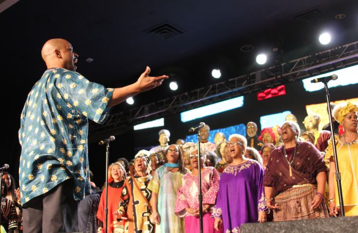 Choir performing during program.