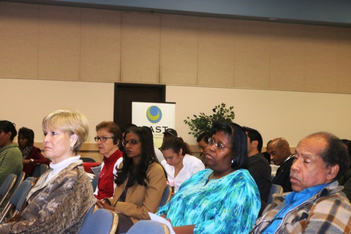 Community members listen in to panelist ask they discuss child sex trafficking in South L.A. Photos by Brittany Jackson 