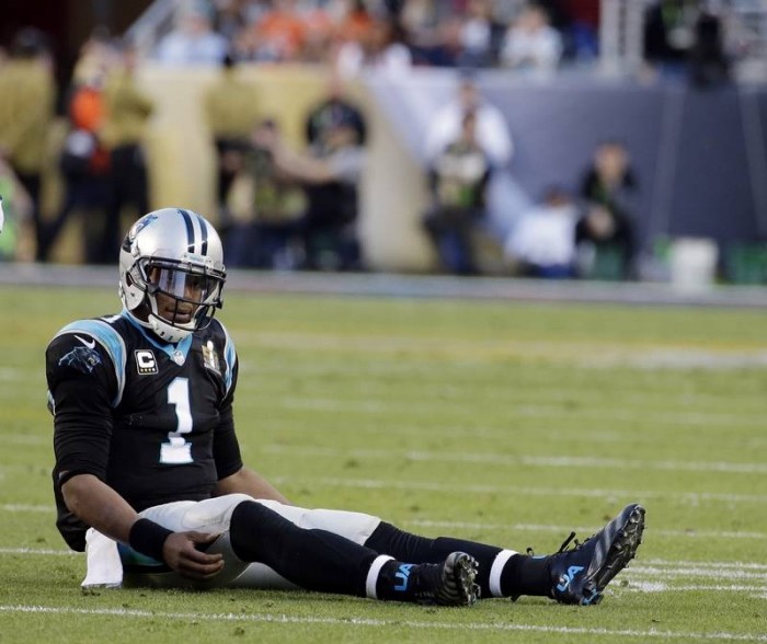 Panther QB Cam Newton Had a Tough Day.  Photo:  Associated Press