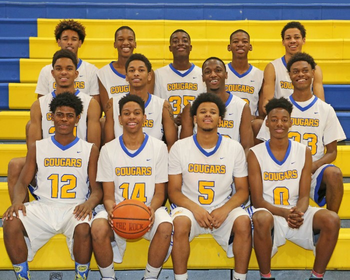 The Crenshaw boys basketball team (Courtesy of Edward Waters)