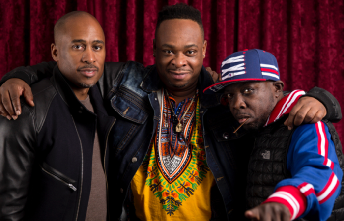 In this Nov. 12, 2015 file photo, Ali Shaheed Muhammad, from left, Jarobi White, and Malik Isaac Taylor aka Phife Dawg of A Tribe Called Quest pose for a portrait at Sirius XM studios in New York. Dawg, a masterful lyricist whose witty wordplay was a linchpin of the groundbreaking hip-hop group, died Tuesday, March 22, 2016, from complications resulting from diabetes, his family said in a statement Wednesday. He was 45. (Photo by Brian Ach/Invision/AP, File)