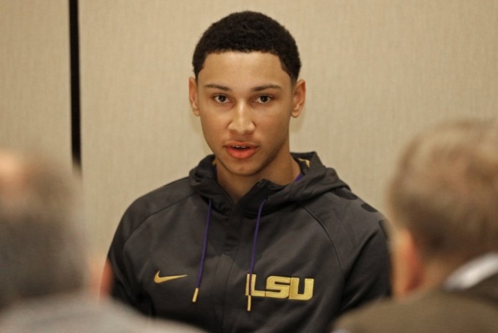 NBA talent evaluators are already eyeing LSU’s Ben Simmons. (Chuck Burton/AP Photo)