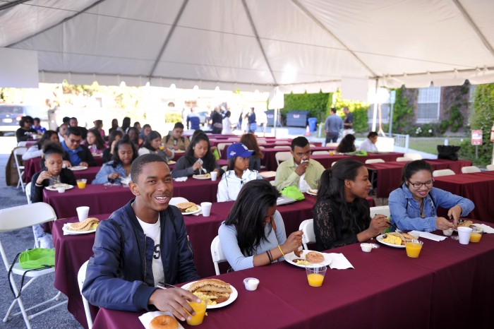 Youth participants listen to panel discussion. (Valerie Goodloe/LA Sentinel)