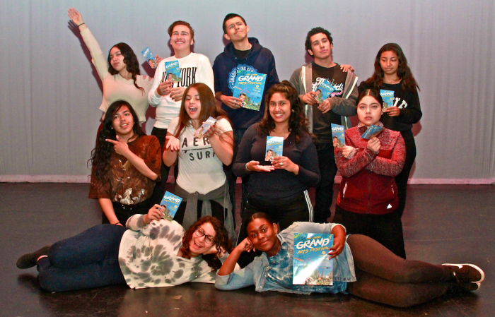 Theater and acting students from Dorsey High School prepare for their performance of “Once on this Island, at the upcoming Grand Arts Festival, downtown LA, on April 16th, 2016   ( Photo E. Mesiyah McGinnis)