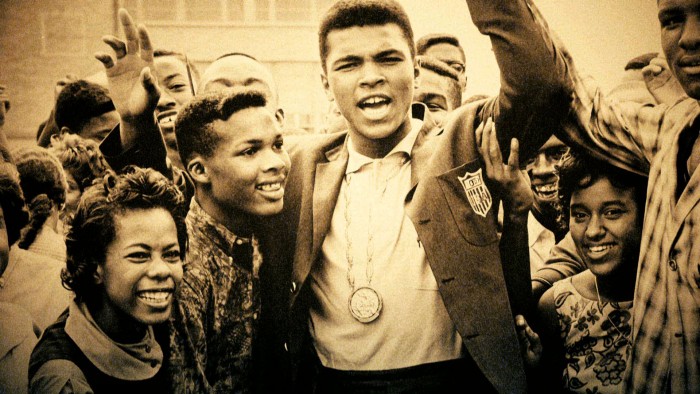 Muhammad Ali wearing his 1960 Olympic gold medal (Courtesy of the Smithsonian Channel)