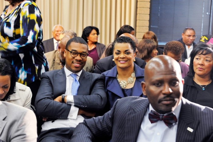 Attendees included Pastor Shane B. Scott of Macedonia Baptist Church, Pastor Rosalynn K. Brookins of Walker Temple AME Church and Brian Williams of Ward AME Church were among many members of the faith community in attendance Courtesy Photo