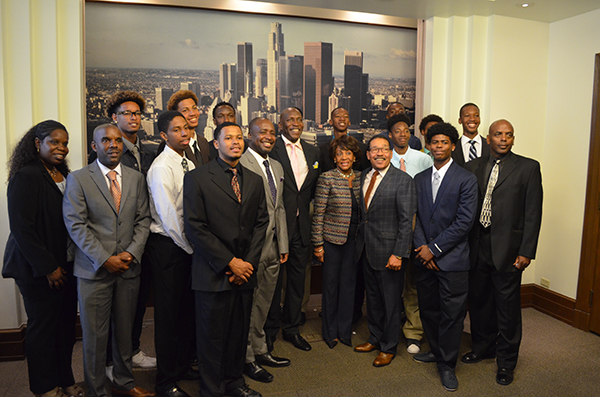 City Hall Honors Crenshaw Basketball Team