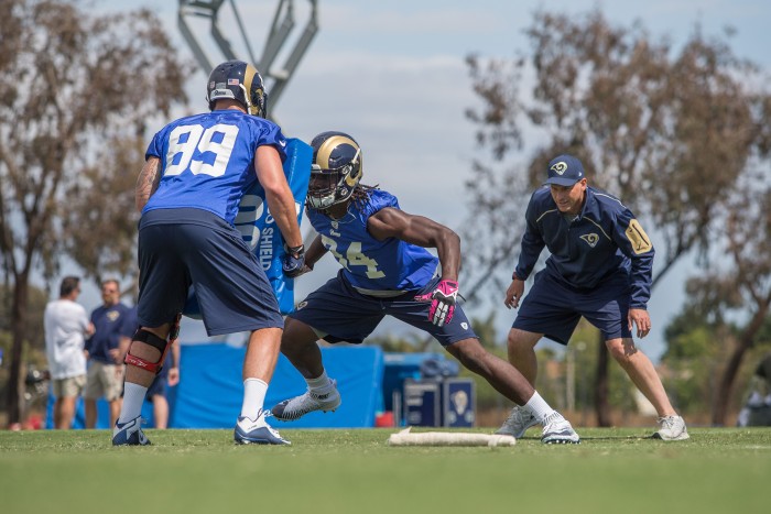 Rams TE Temarrick Hemingway.  Photo:  Jeff Lewis