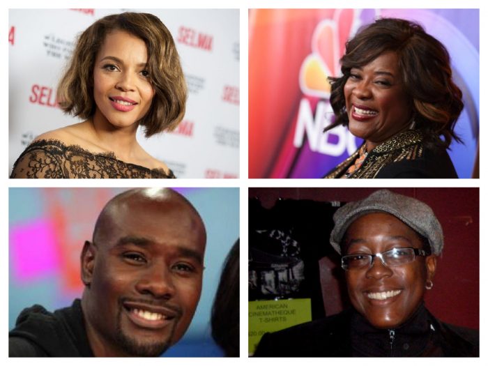 (Top left to right) Carmen Ejogo and Loretta Devine (Bottom l to r) Morris Chestnut and Cheryl Dunye (AP Photo)