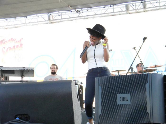 Tia P performing on the StarQuest stage during last year’s Taste of Soul singing competition. (courtesy photo)