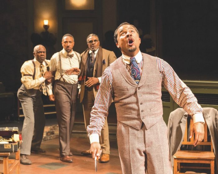 L-R: Glynn Turman, Damon Gupton, Keith David and Jason Dirden in August Wilson’s “Ma Rainey’s Black Bottom,” directed by Phylicia Rashad. (Photo by Craig Schwartz) 