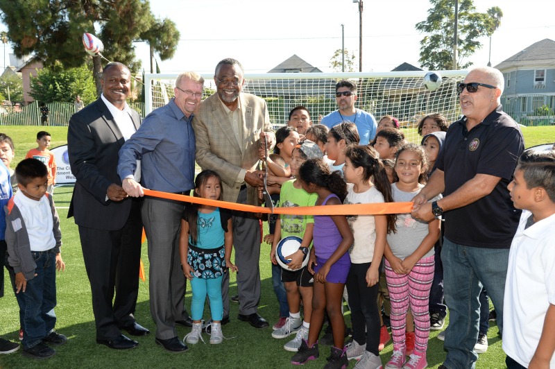 Hundreds of Local Children Join Councilman Curren D. Price, Jr. to Unveil New, State-of-the-Art Synthetic Soccer Field at Trinity Park    