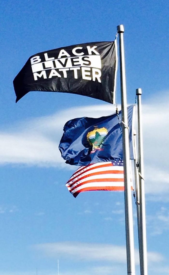 Black Lives Matter Flag flies at student center at the University of Vermont AKILAH HO-YOUNG/FACEBOOK