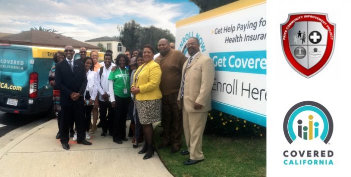 Covered California enrollment center staff and Price Chapel members. (courtesy photo)