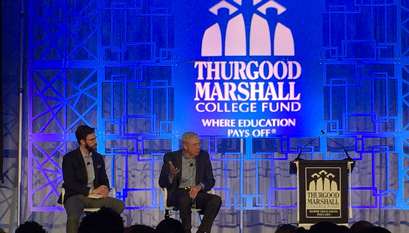 HBCU Students Speak with Charles Koch During Thurgood Marshall College Fund Luncheon