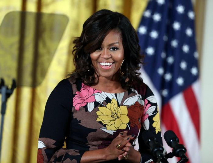 First lady Michelle Obama speaks as she welcome community leaders from across the country to celebrate the successes and share best practices to continue the work of the Mayor's Challenge to End Veterans' Homelessness East Room of the White House complex in Washington, Monday, Nov. 14, 2016. (AP Photo/Manuel Balce Ceneta) 