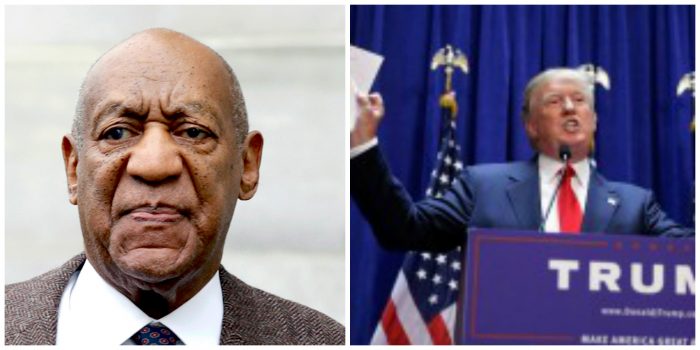 From left to right: Comedian and actor Bill Cosby and Republican candidate Donald Trump (courtesy photos) 