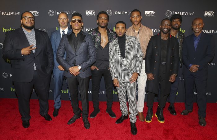 Cast and crew of The New Edition Story pose for a picture at the Paley Center for Media, December 14, 2016. (Photo Credit: Imeh Bryant for The Paley Center)