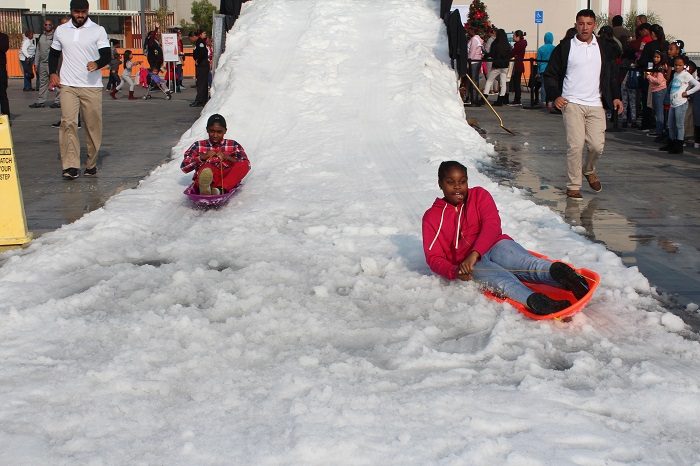 The youth enjoyed themselves with snow ball fights and snow sledding. (Courtesy Photo)