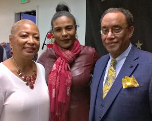 Southern University Alumni Los Angeles Chapter President Camille Mayo (center) with fellow alumni Lenora Dugas (left) and Edmond Dugas (right). (Courtesy Photo)