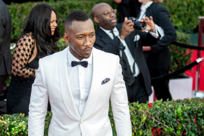 Mahershala Ali donning Dior, takes home the win for Outstanding Performance by a Male Actor in a Supporting Role at the 23rd Annual SAG Awards (Photo by Robert Torrence)  