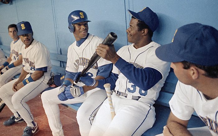 Ken Griffey Jr. (left) and Ken Griffey Sr. (Bill Chan/AP)