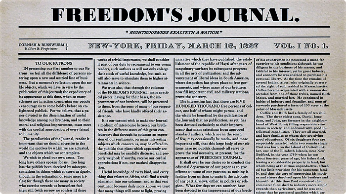 Still Pleading Our Own Cause: The Black Press Celebrates 190 Years