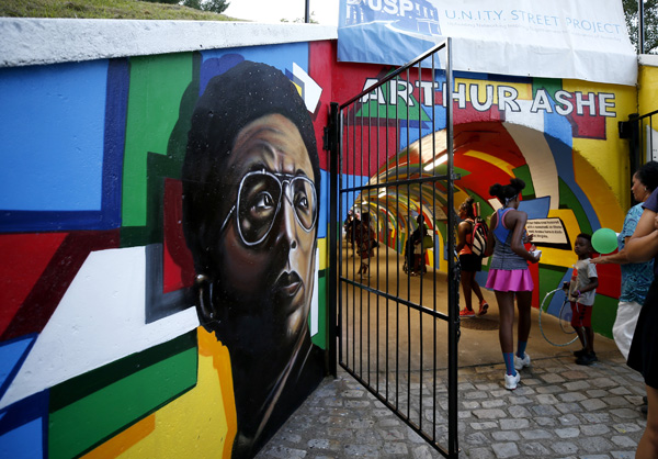 New mural in Richmond honors tennis champ Arthur Ashe