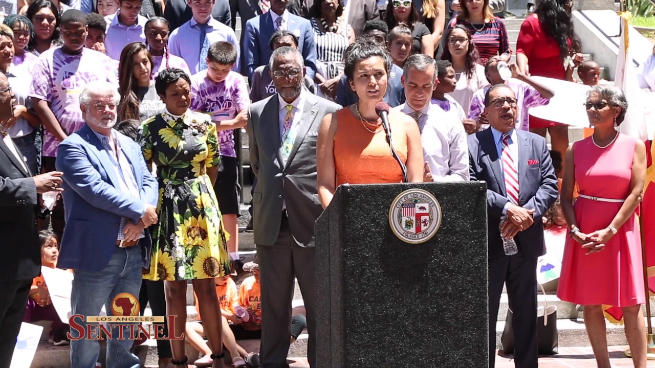 CEO of L. A. Promise Fund at the Lucas Museum Press Conference