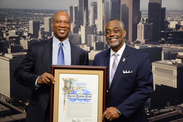 Councilman Curren Price Honors Byron Scott 