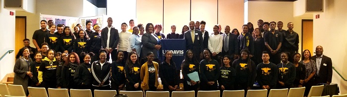 UC Davis’ New Chancellor, Gary May meets the students of King Drew Magnet High School of Medicine and Science