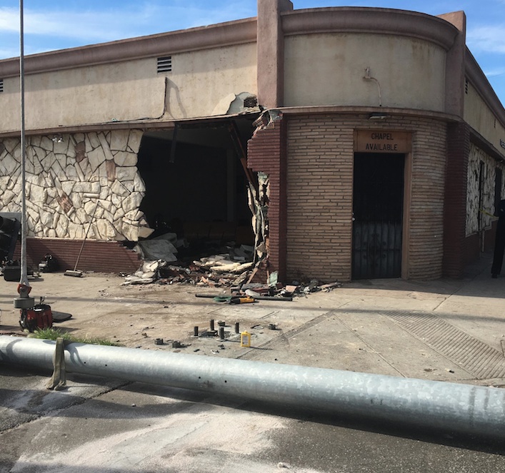 Car Crashes Into Harvest Tabernacle Church