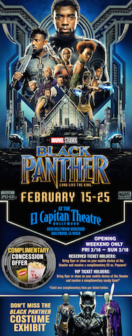 Marvel Studios ‘Black Panther’ El Capitan Popcorn Offer