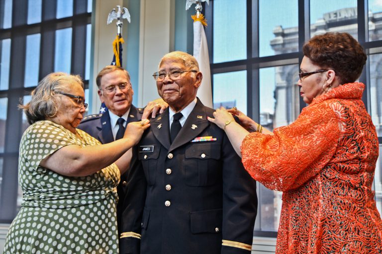 Black WWII Veteran Becomes an Officer 76 Years Later