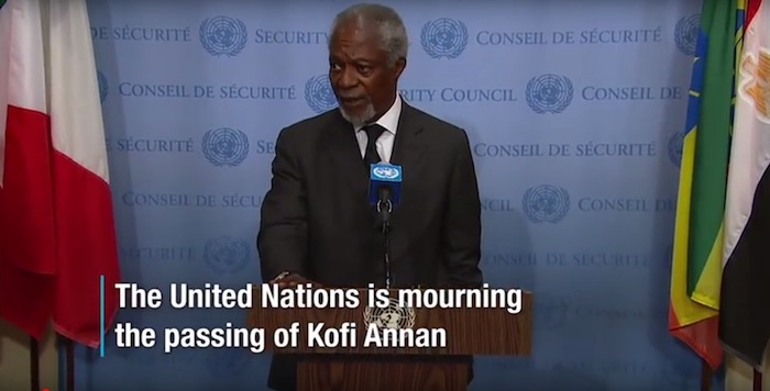 WATCH: The United Nations Mourns Former Secretary-General Kofi Annan