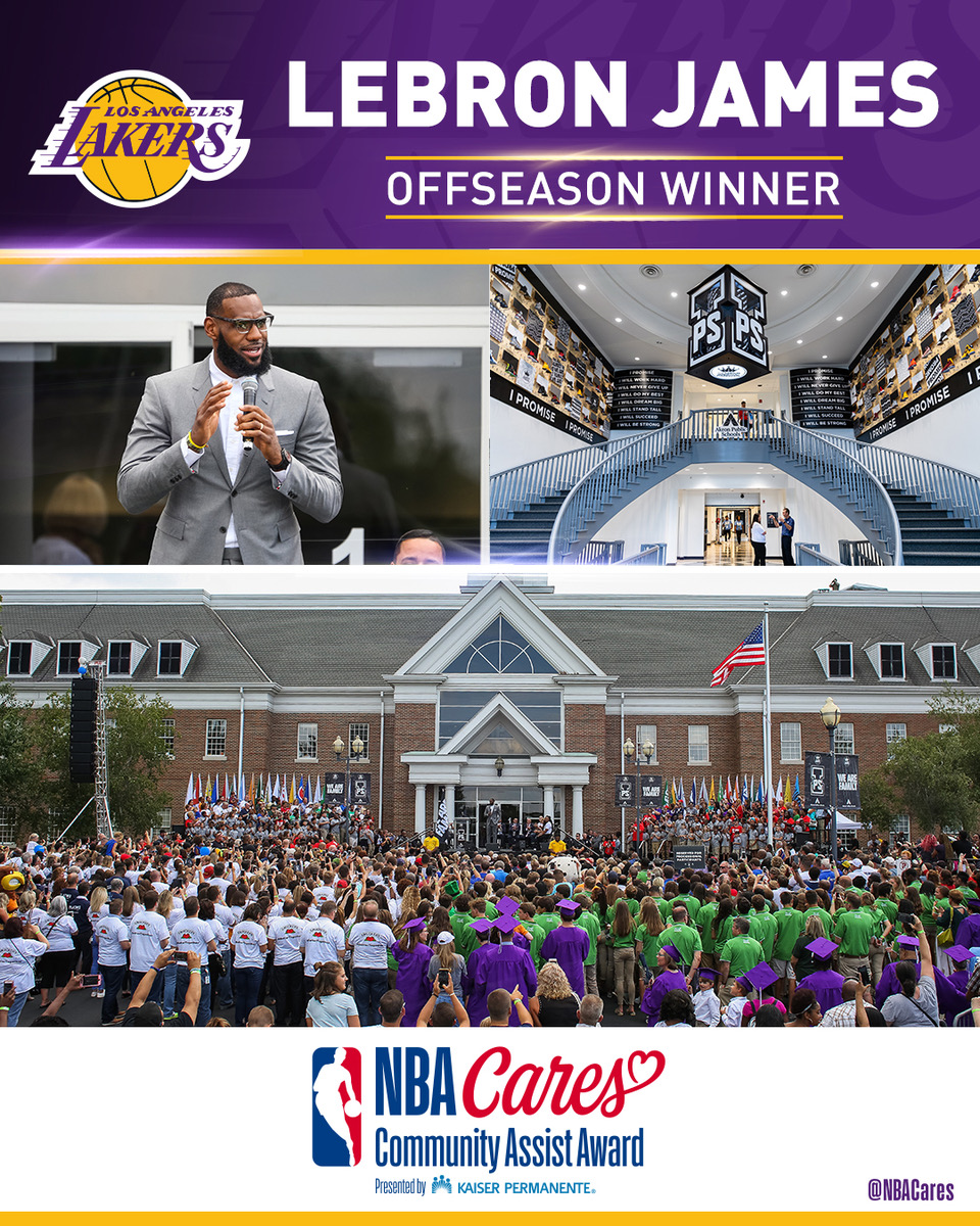 Los Angeles Lakers’ LeBron James Receives Offseason NBA Cares Community Assist Award Presented By Kaiser Permanente