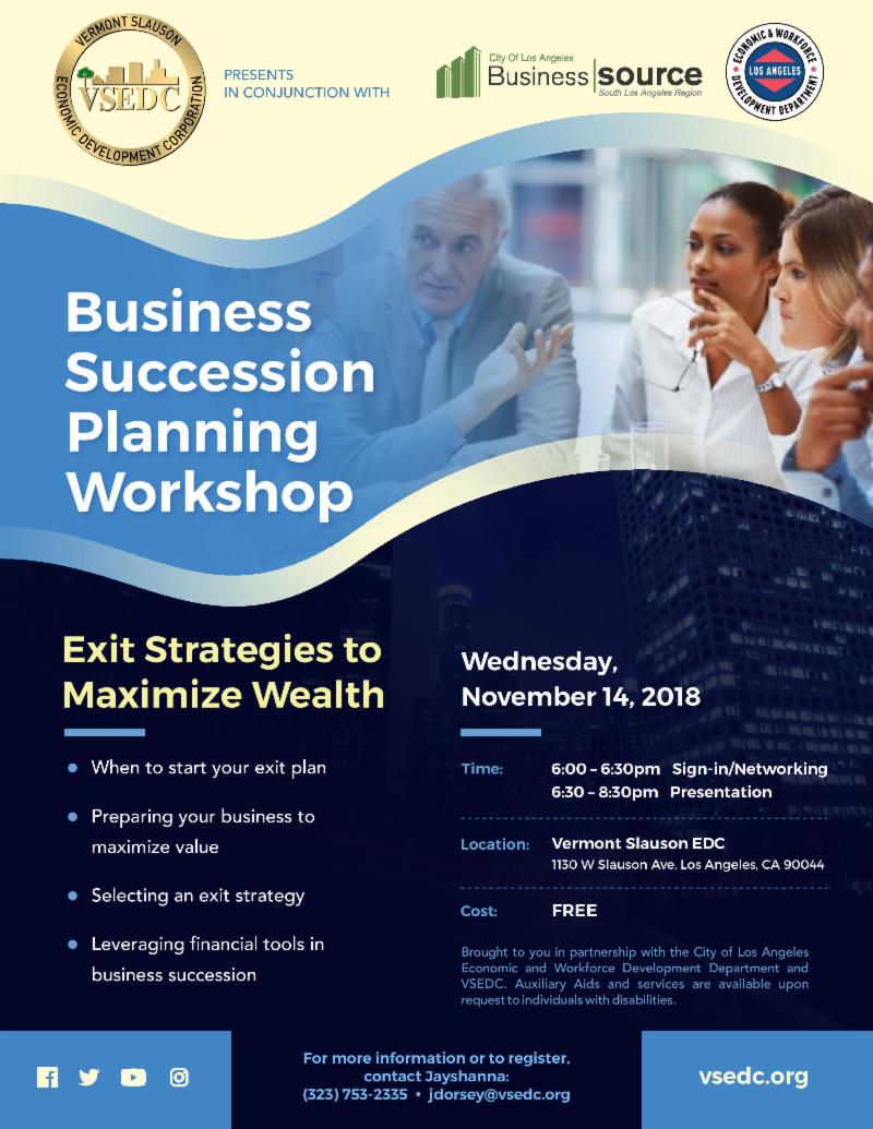 Attend Business Succession Planning