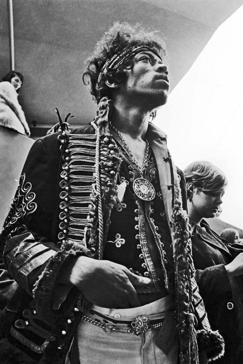 Jimi Hendrix Before a Show, Circa 1968