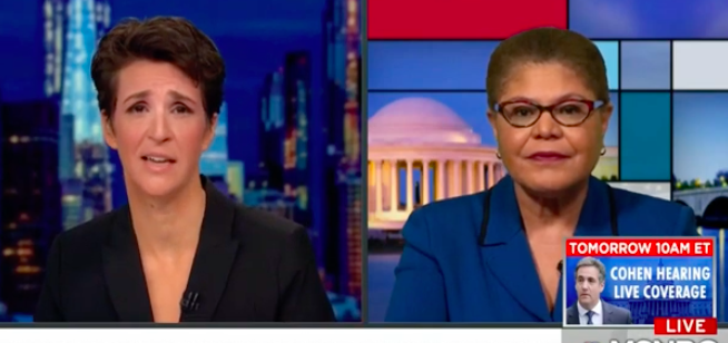 WATCH: Congresswoman Karen Bass Discusses Family Separation with Rachel Maddow