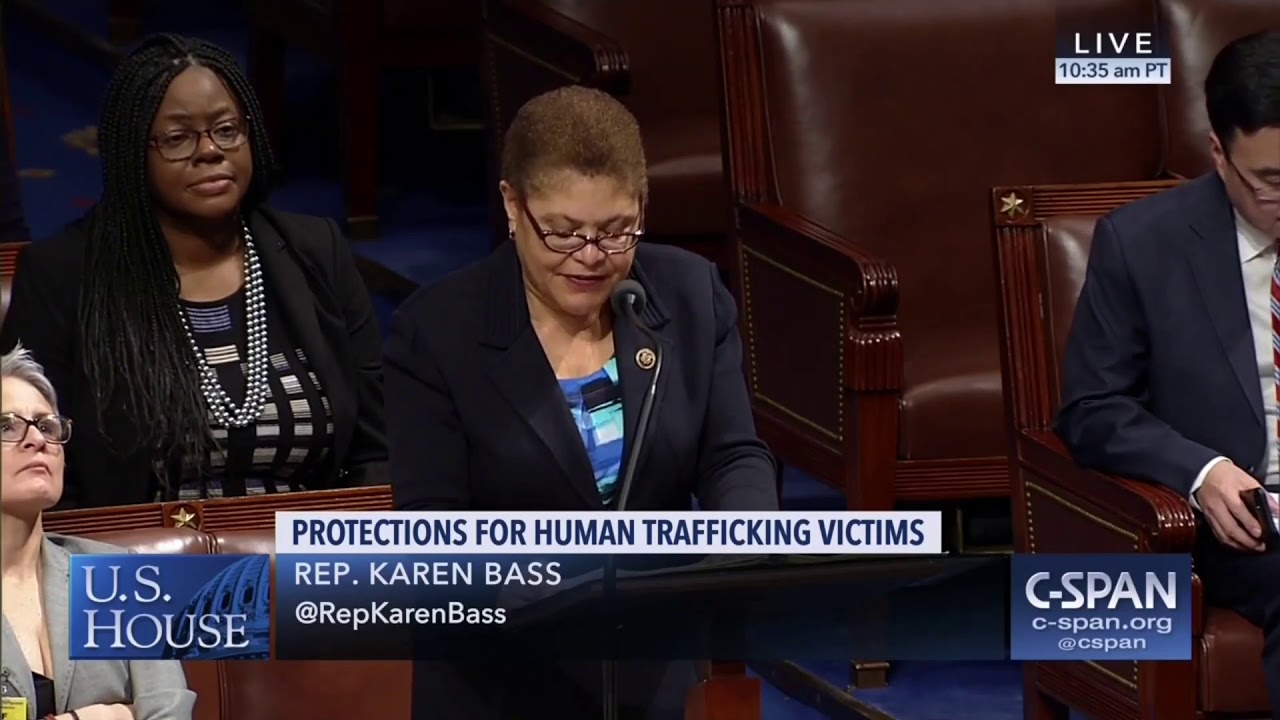 WATCH: Congressmember Karen Bass Leads Passage of “Put Trafficking Victims First Act”